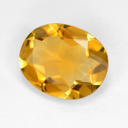3.18克拉天然金色黄水晶，椭圆形切割，12×9.7毫米，VVS-VS