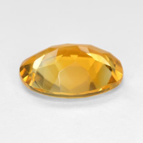 3.18克拉天然金色黄水晶，椭圆形切割，12×9.7毫米，VVS-VS