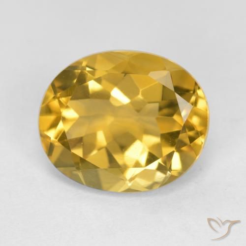 4.32ct 天然 金橙色 黄水晶, 椭圆形, VVS-VS