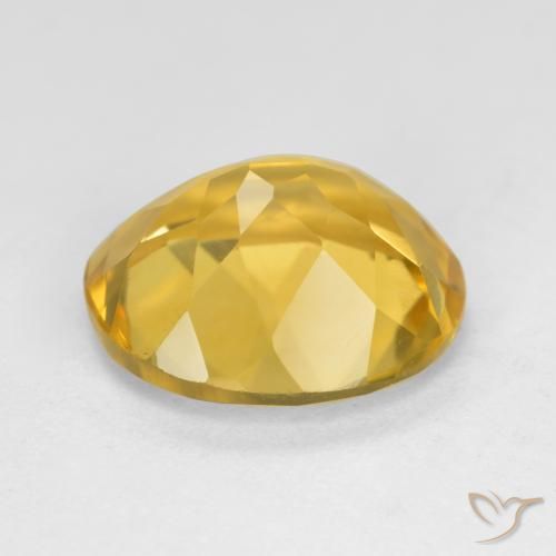 4.32克拉天然黄水晶，椭圆形，VVS-VS