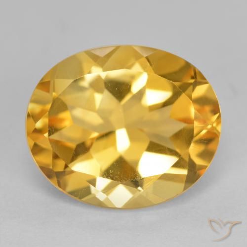 4.46ct 天然 金橙色 黄水晶, 椭圆形, VS