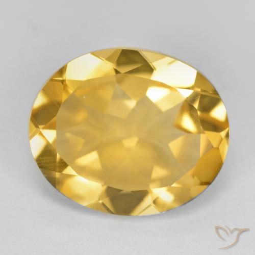 4.03ct 天然 中金 黄水晶, 椭圆形, VS