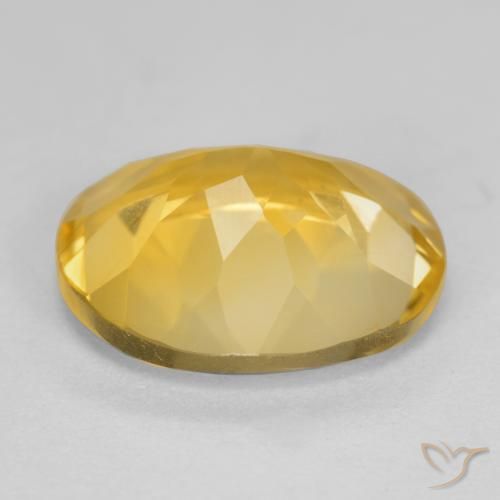 4.03克拉天然黄水晶，椭圆形，VS