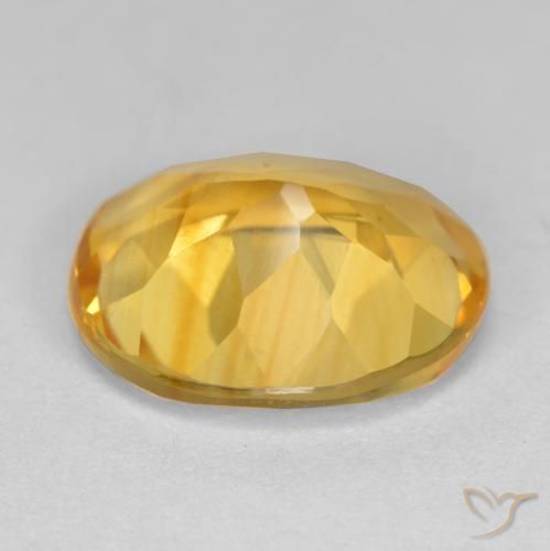 3.81克拉天然黄水晶，椭圆形，VS