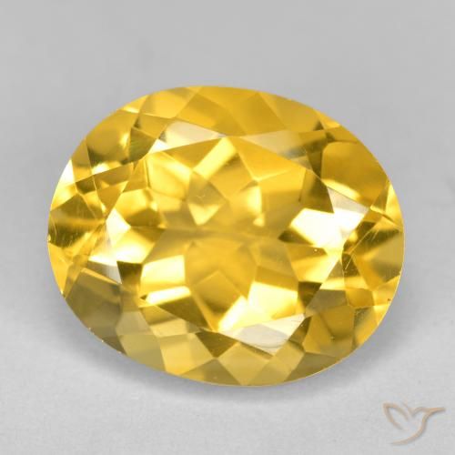 4.40ct 天然 金色 黄水晶, 椭圆形, VS