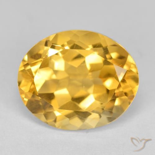 4.53ct 天然 亮金 黄水晶, 椭圆形, VS