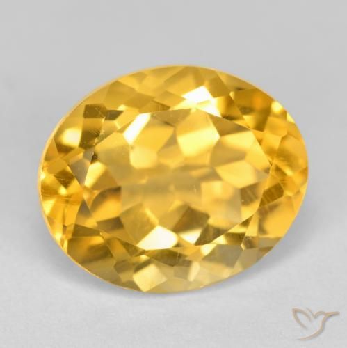 4.53克拉天然黄水晶，椭圆形，VS