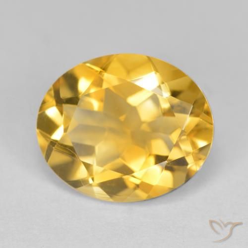 4.22ct 天然 金橙色 黄水晶, 椭圆形, VS