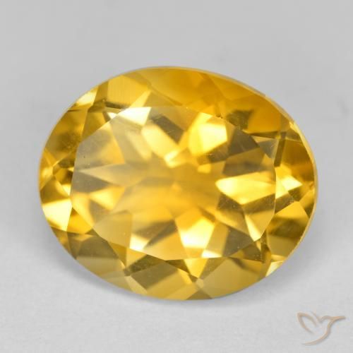 4.35ct 天然 亮金 黄水晶, 椭圆形, VS