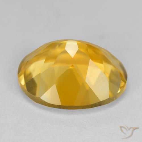 4.35克拉天然黄水晶，椭圆形，VS