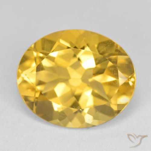 4.07ct 天然 金橙色 黄水晶, 椭圆形, VS