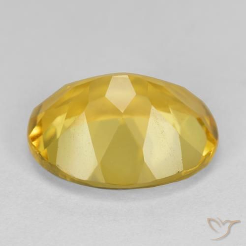 4.07克拉天然黄水晶，椭圆形，VS