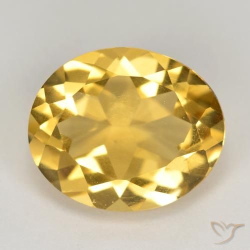 4.06ct 天然 金橙色 黄水晶, 椭圆形, VS