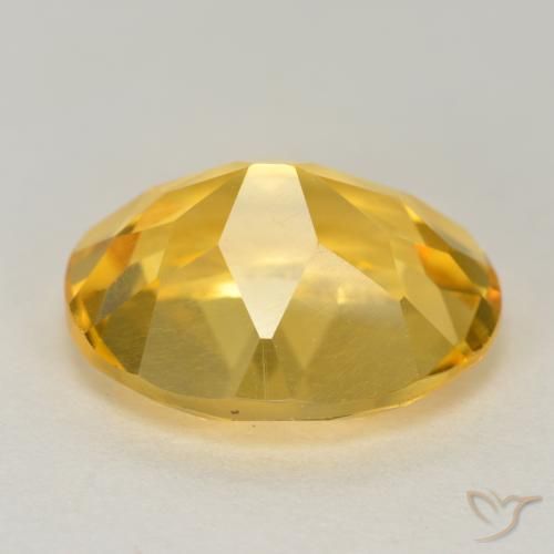 4.06克拉天然黄水晶，椭圆形，VS