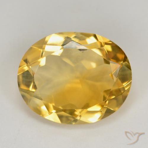3.42ct 天然 深金橙色 黄水晶, 椭圆形, VS
