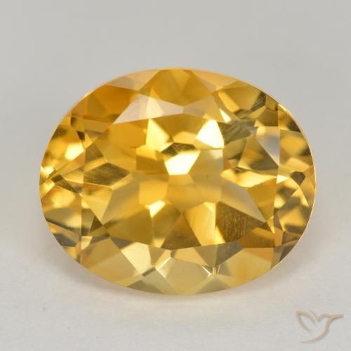 4.73ct 天然 中金 黄水晶, 椭圆形, VS