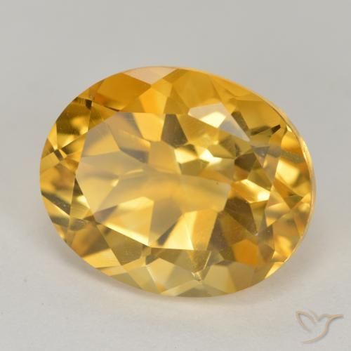 4.73克拉天然黄水晶，椭圆形，VS