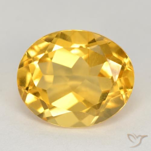 4.71ct 天然 中金 黄水晶, 椭圆形, VS