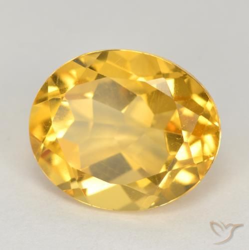 4.71克拉天然黄水晶，椭圆形，VS