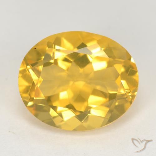 4.29ct 天然 金色 黄水晶, 椭圆形, VS