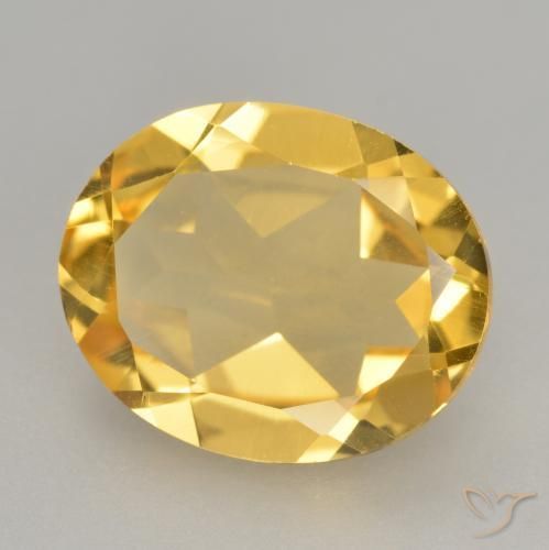 2.83克拉天然黄水晶，椭圆形，VVS-VS