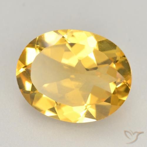 2.86克拉天然黄水晶，椭圆形，VVS-VS