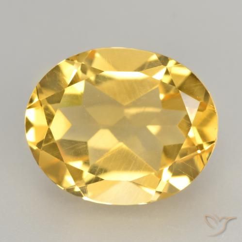 3.40ct 天然 中金 黄水晶, 椭圆形, VVS-VS