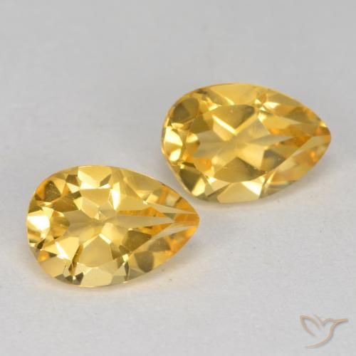 1.39克拉天然黄水晶，梨形，VS
