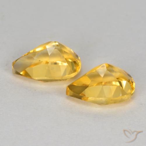 1.48克拉天然黄水晶，梨形，VS