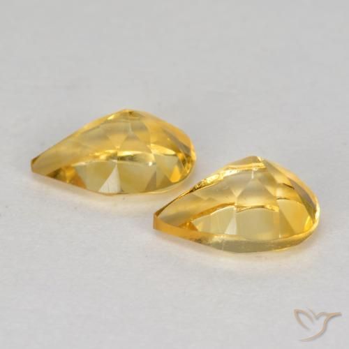 1.22克拉天然黄水晶，梨形，VS