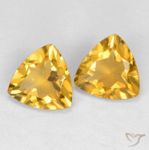 1.91克拉天然黄水晶，胖三角形，VS