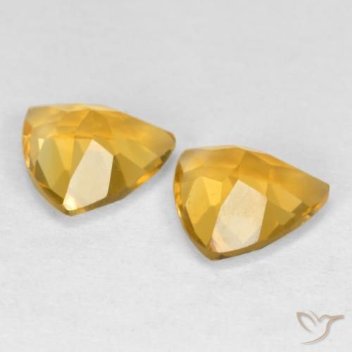 1.91克拉天然黄水晶，胖三角形，VS