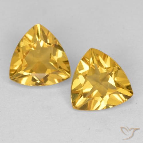 1.82ctw 天然 中金 黄水晶, 胖三角形, VS