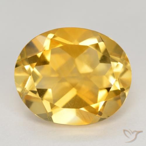 4.73ct 天然 中金 黄水晶, 椭圆形, VVS-VS
