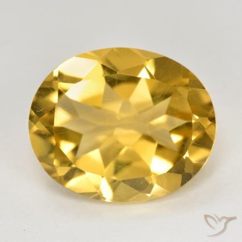 4.27ct 天然 中金 黄水晶, 椭圆形, VS