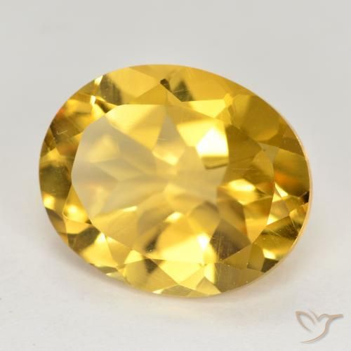 4.27克拉天然黄水晶，椭圆形，VS