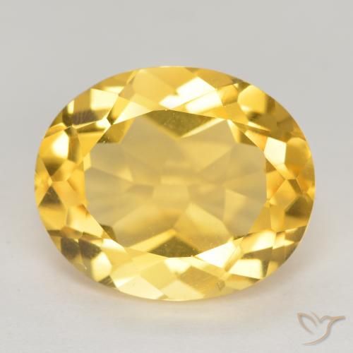 4.57ct 天然 金色 黄水晶, 椭圆形, VS