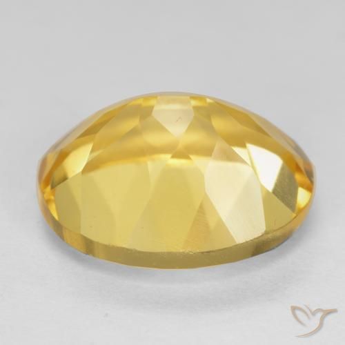 4.94克拉天然黄水晶，椭圆形，VS