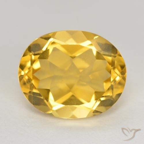 4.63ct 天然 中金 黄水晶, 椭圆形, VS