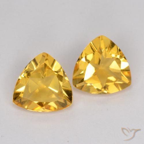 1.87ctw 天然 中金 黄水晶, 胖三角形, VS