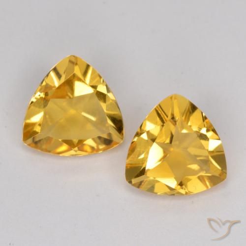 1.87克拉天然黄水晶，胖三角形，VS