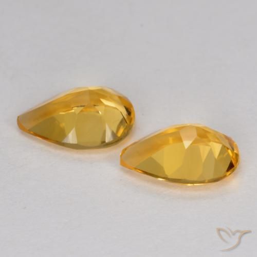 1.10克拉天然黄水晶，梨形，VS