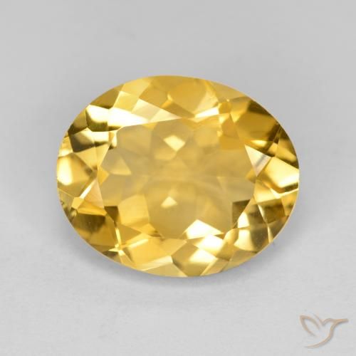 3.97ct 天然 金橙色 黄水晶, 椭圆形, VS