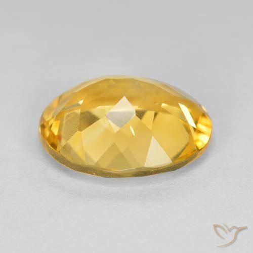 3.97克拉天然黄水晶，椭圆形，VS