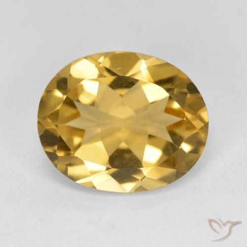 4.28ct 天然 中金 黄水晶, 椭圆形, VS