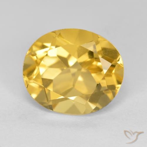 4.94ct 天然 金色 黄水晶, 椭圆形, VS