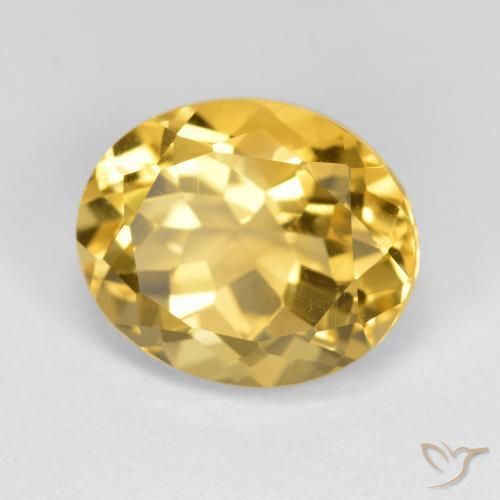 4.90克拉天然黄水晶，椭圆形，VVS-VS