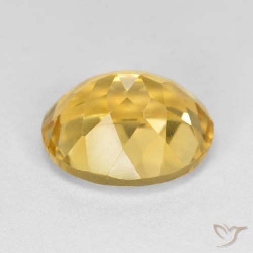 4.90克拉天然黄水晶，椭圆形，VVS-VS