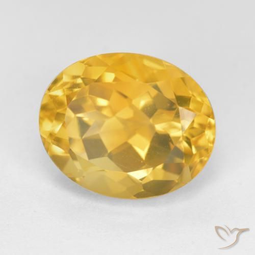 5.64克拉天然黄水晶，椭圆形，VVS-VS