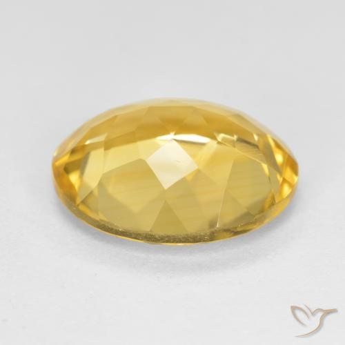 3.89克拉天然黄水晶，椭圆形，VS